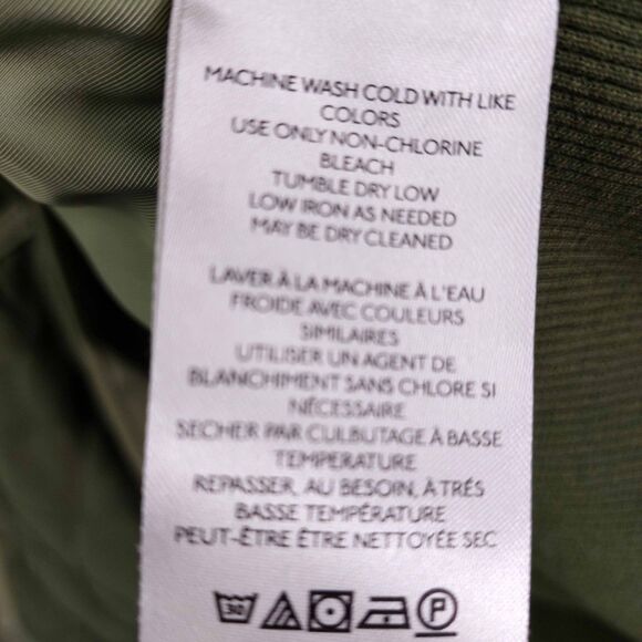 Anthropologie Pilcro Quilted Jacket Sz 1X Olive Green Oversized Cocoon Coat - Picture 12 of 14